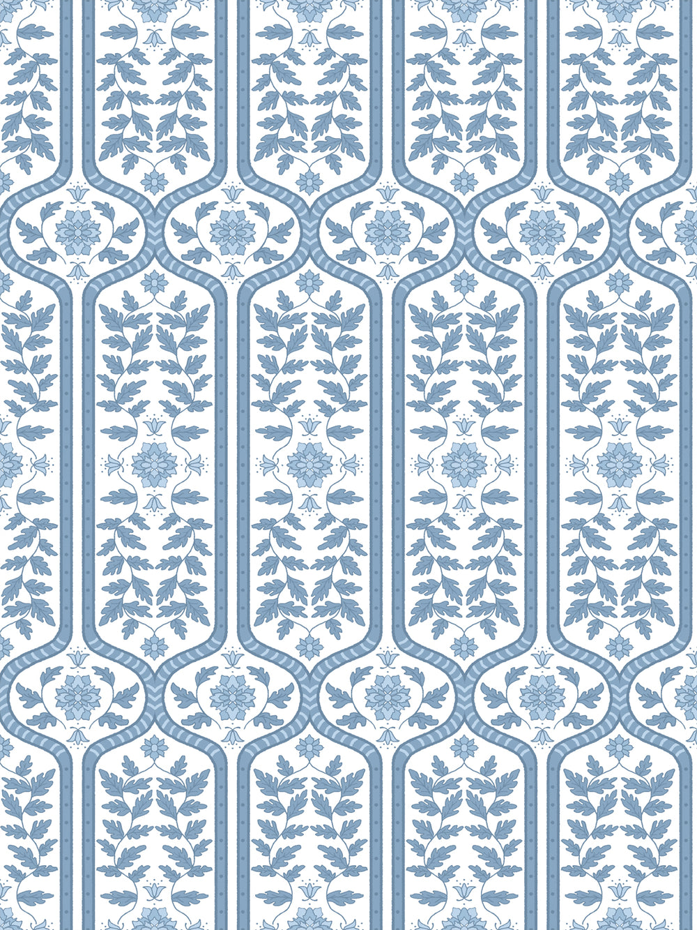 'Delilah' Wallpaper by Wallshoppe - Slate Blue - Design