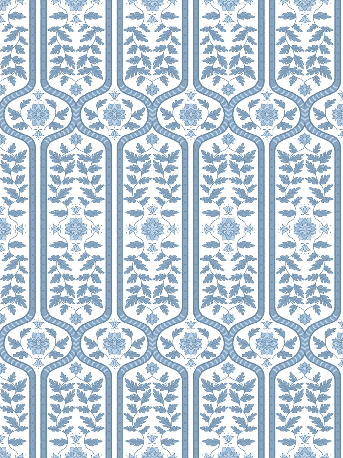 'Delilah' Wallpaper by Wallshoppe - Slate Blue