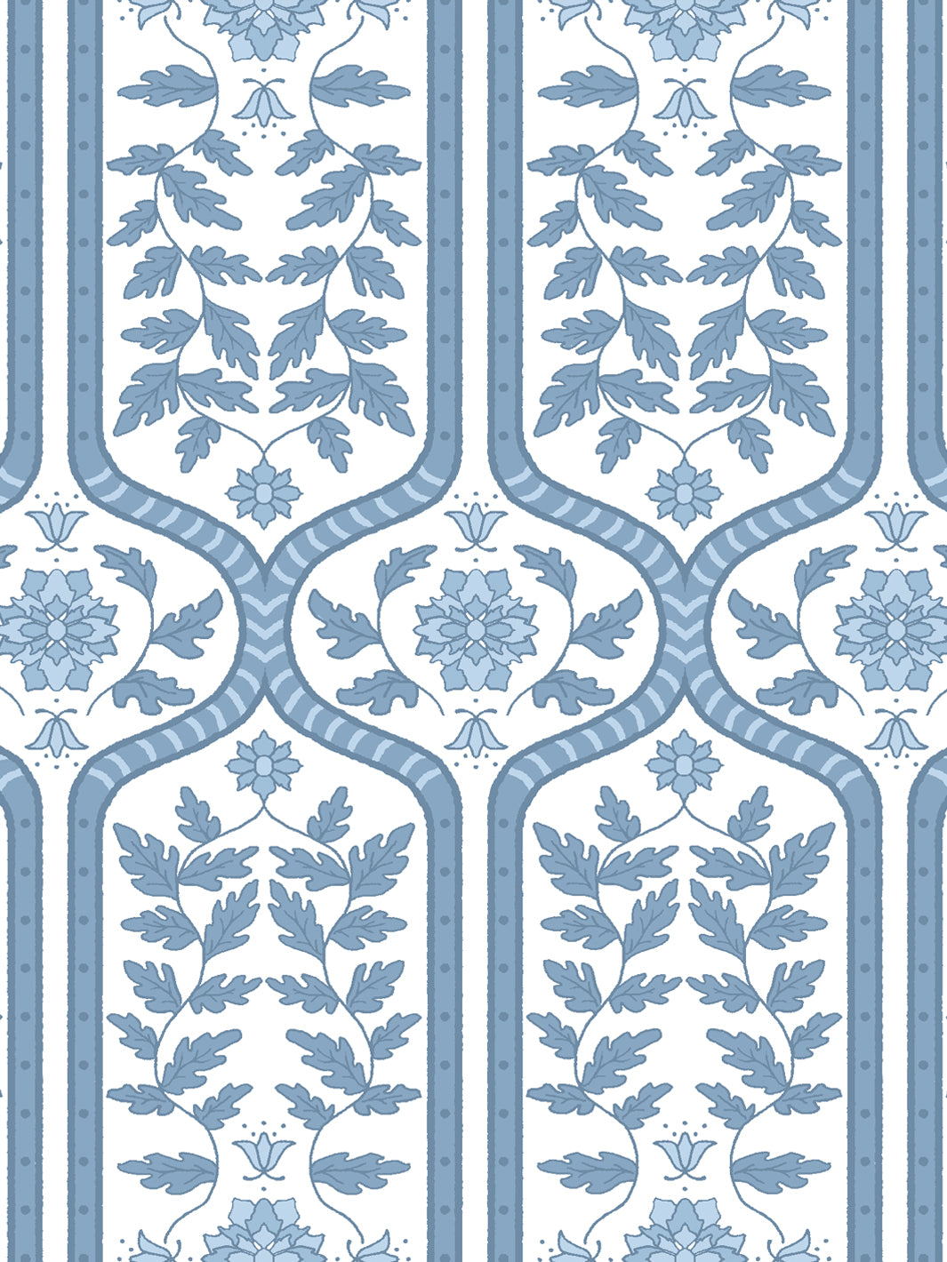 'Delilah' Wallpaper by Wallshoppe - Slate Blue - Detail