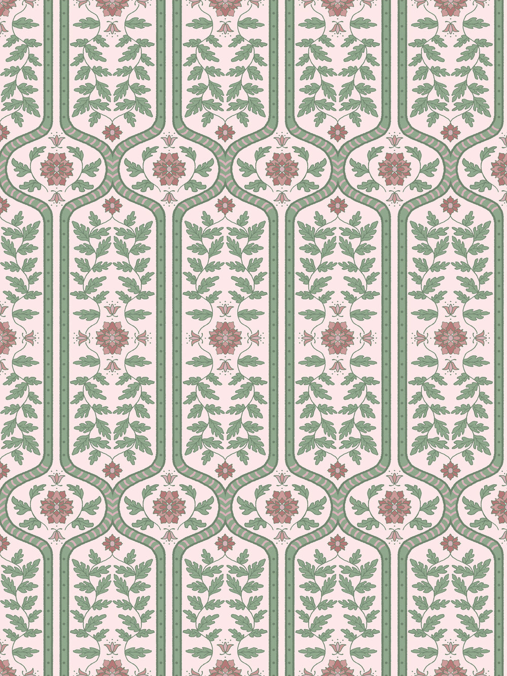 'Delilah' Wallpaper by Wallshoppe - Soft Petal Ivy - Design