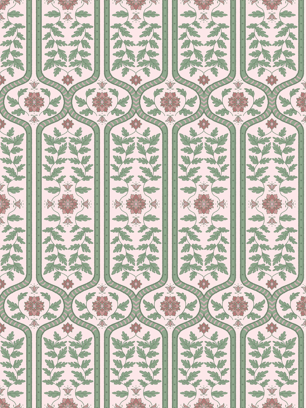 'Delilah' Wallpaper by Wallshoppe - Soft Petal Ivy - Design
