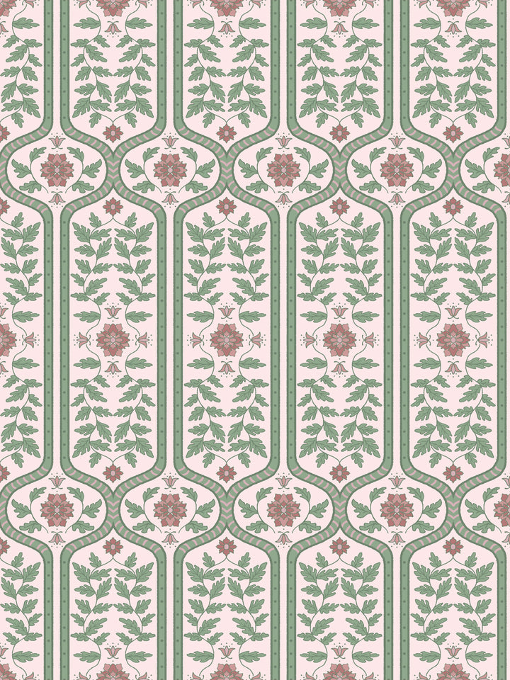 'Delilah' Wallpaper by Wallshoppe - Soft Petal Ivy - Design