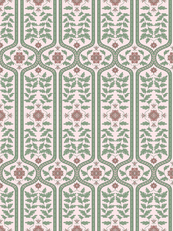 'Delilah' Wallpaper by Wallshoppe - Soft Petal Ivy