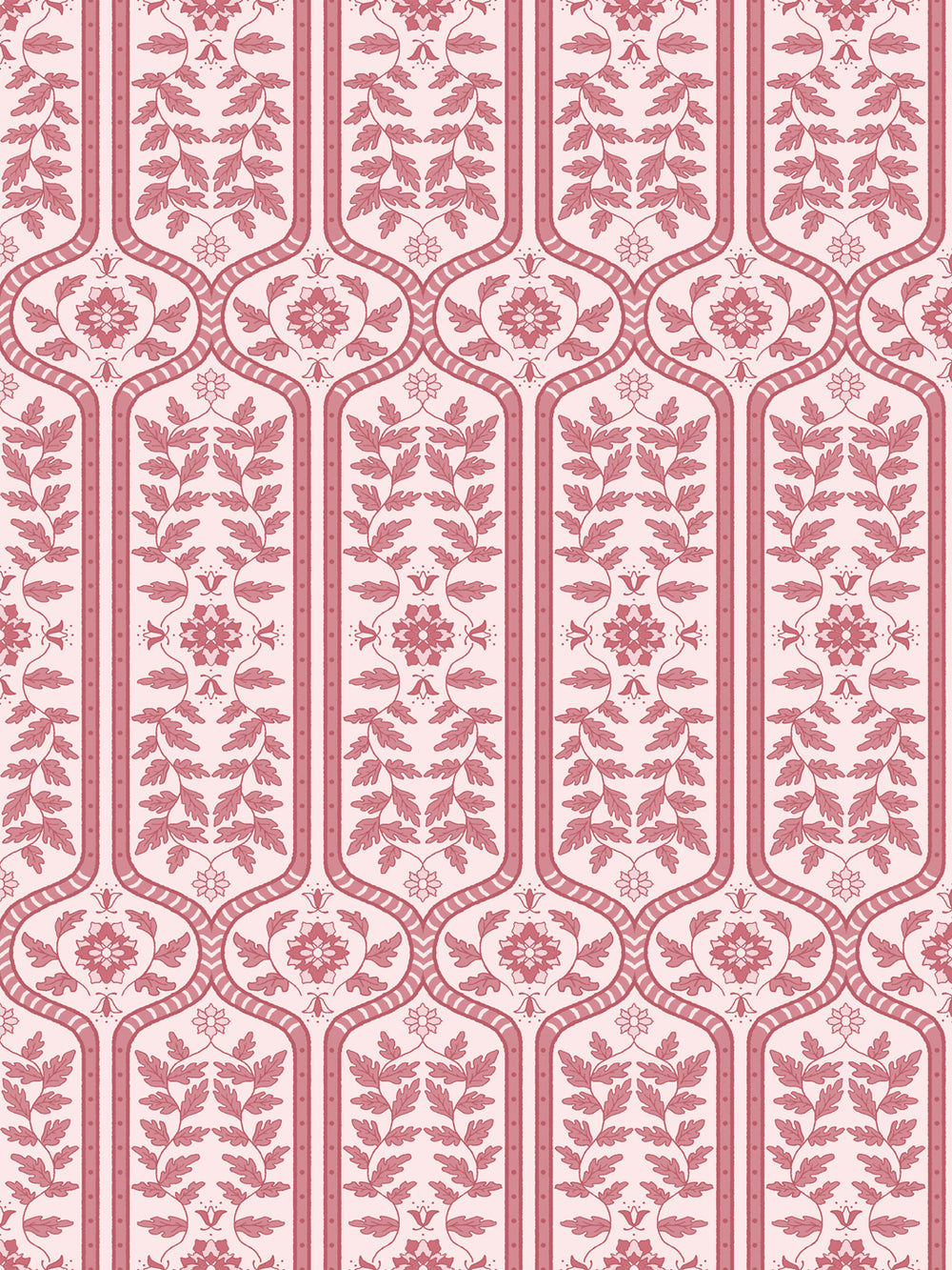 'Delilah' Wallpaper by Wallshoppe - Soft Petal Rose - Design