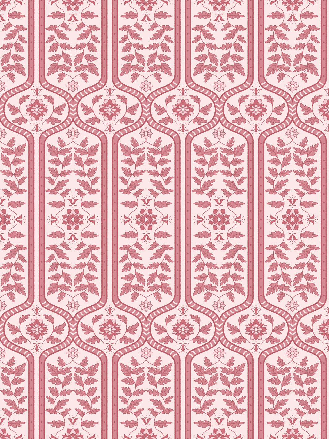 'Delilah' Wallpaper by Wallshoppe - Soft Petal Rose - Design