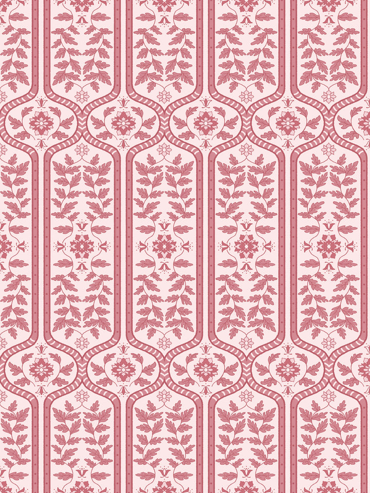 'Delilah' Wallpaper by Wallshoppe - Soft Petal Rose - Design