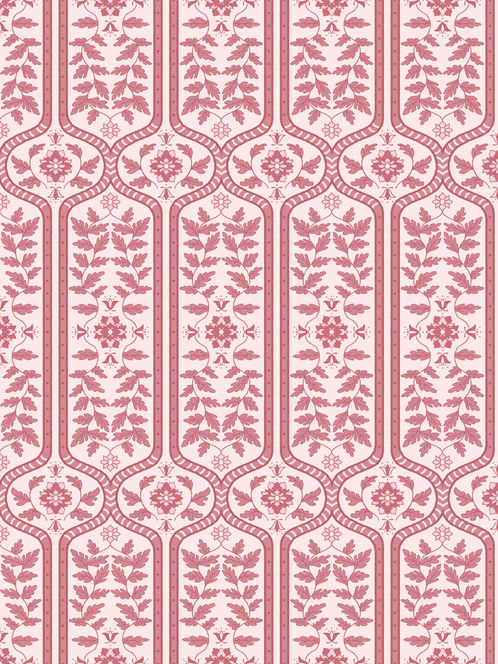 'Delilah' Wallpaper by Wallshoppe - Soft Petal Rose