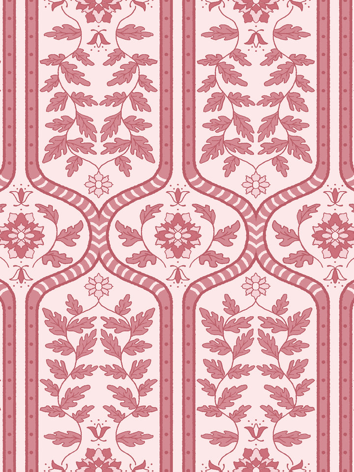'Delilah' Wallpaper by Wallshoppe - Soft Petal Rose - Detail