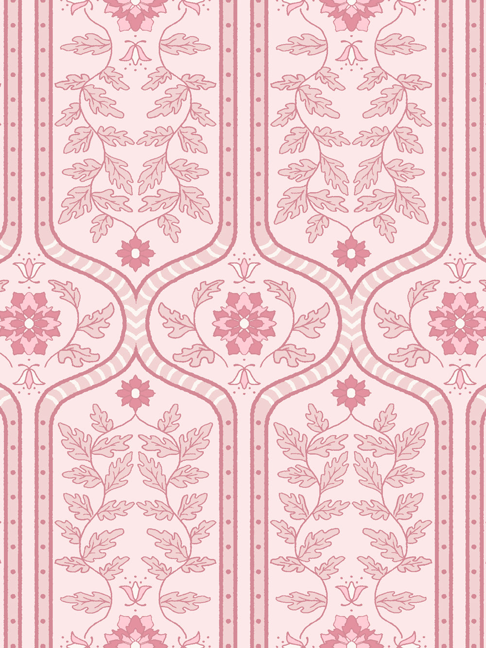 'Delilah' Wallpaper by Wallshoppe - Soft Petal - Detail