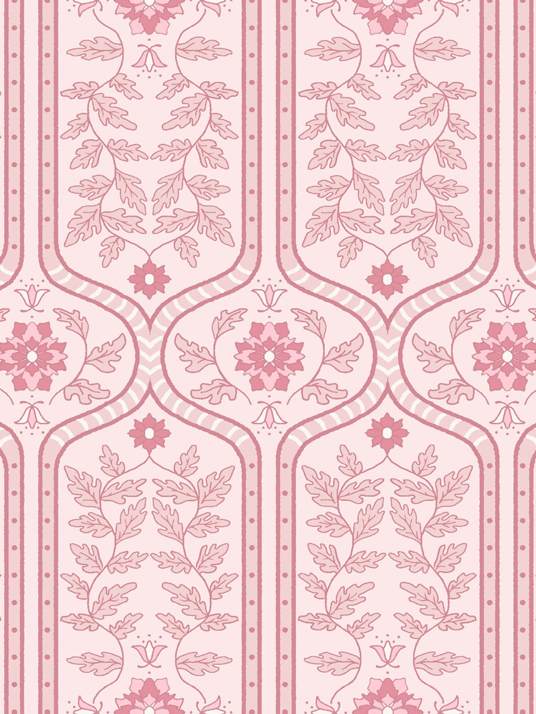 'Delilah' Wallpaper by Wallshoppe - Soft Petal - Detail