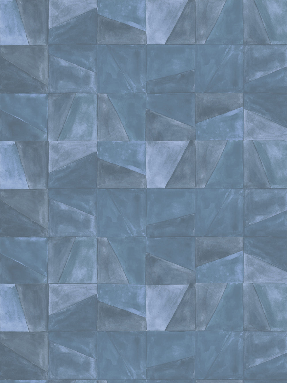 'Desert Clay' Wallpaper in Blue - Design Pattern