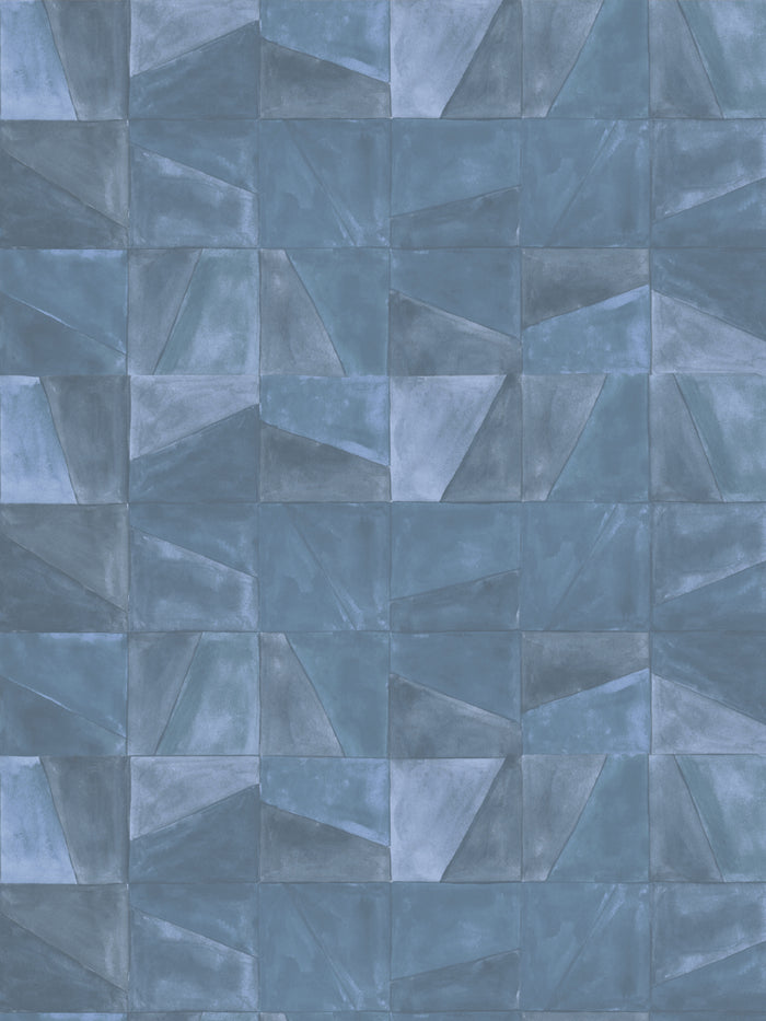 'Desert Clay' Wallpaper by Wallshoppe - Blue