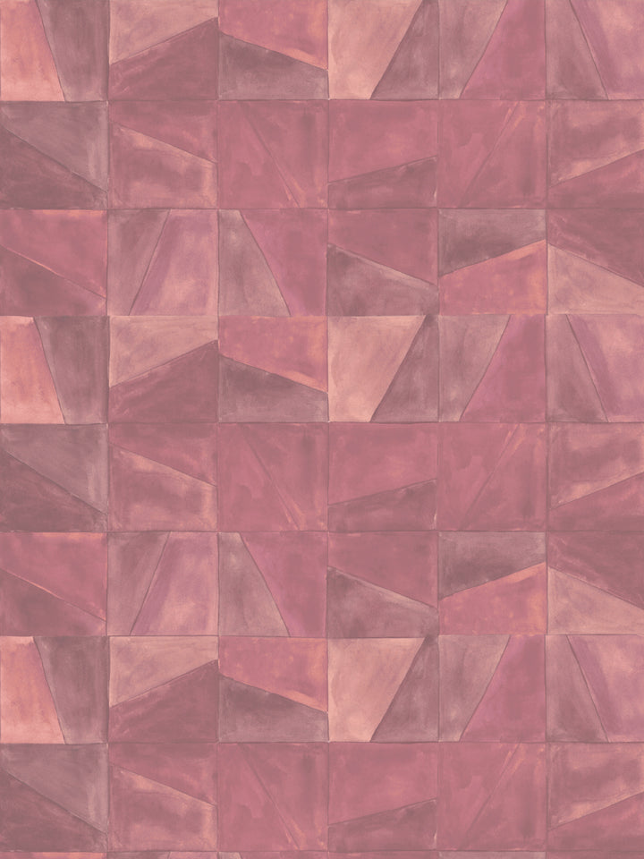 'Desert Clay' Wallpaper in Rose - Design Pattern