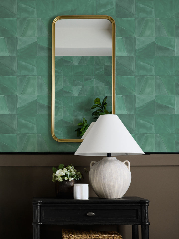'Desert Clay' Wallpaper in Sea - Room Scene