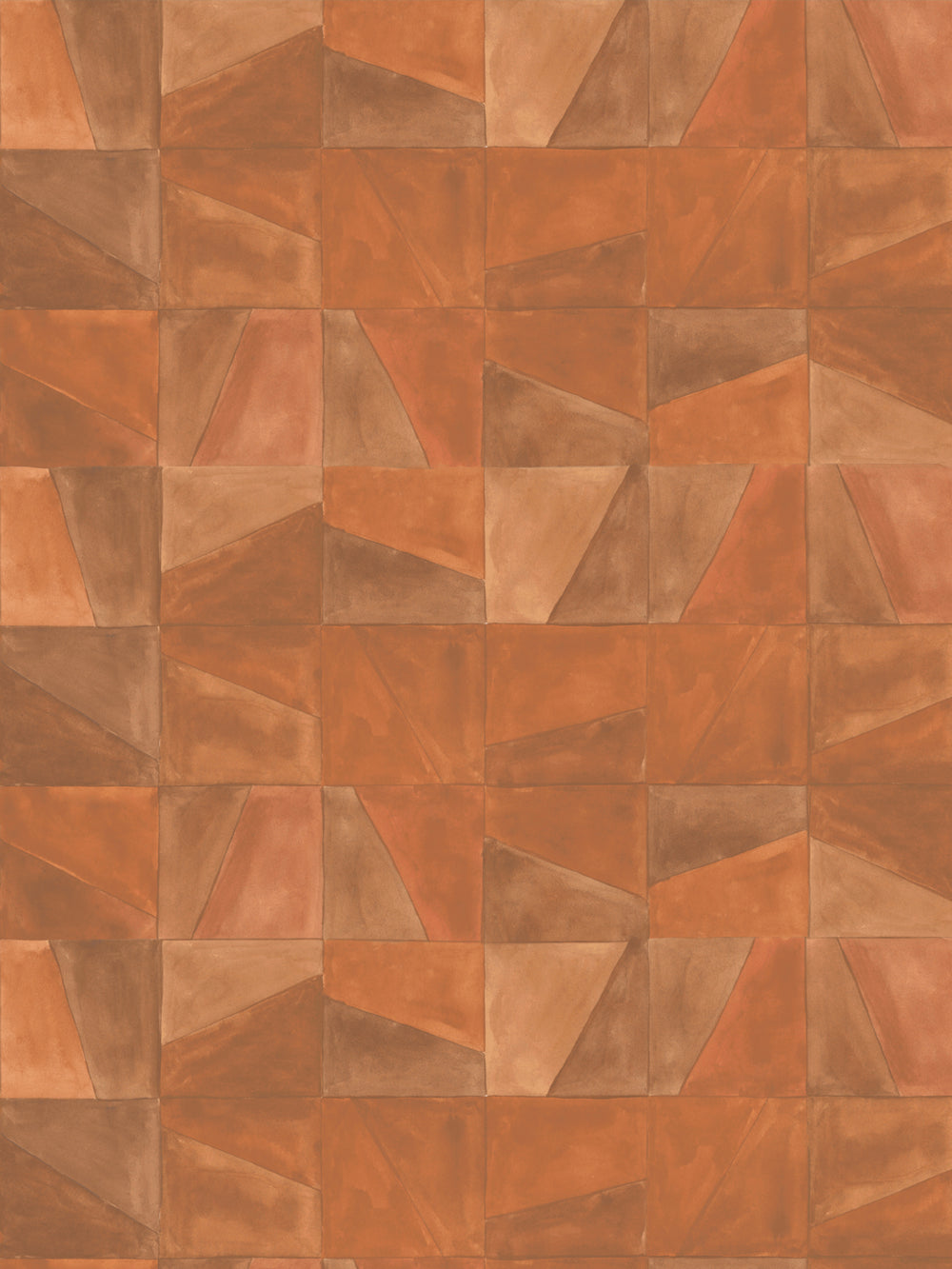 'Desert Clay' Wallpaper in Terracotta - Design Pattern