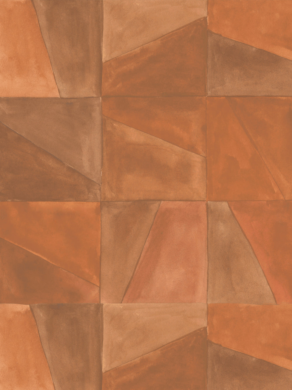 'Desert Clay' Wallpaper in Terracotta - Detail Close-Up