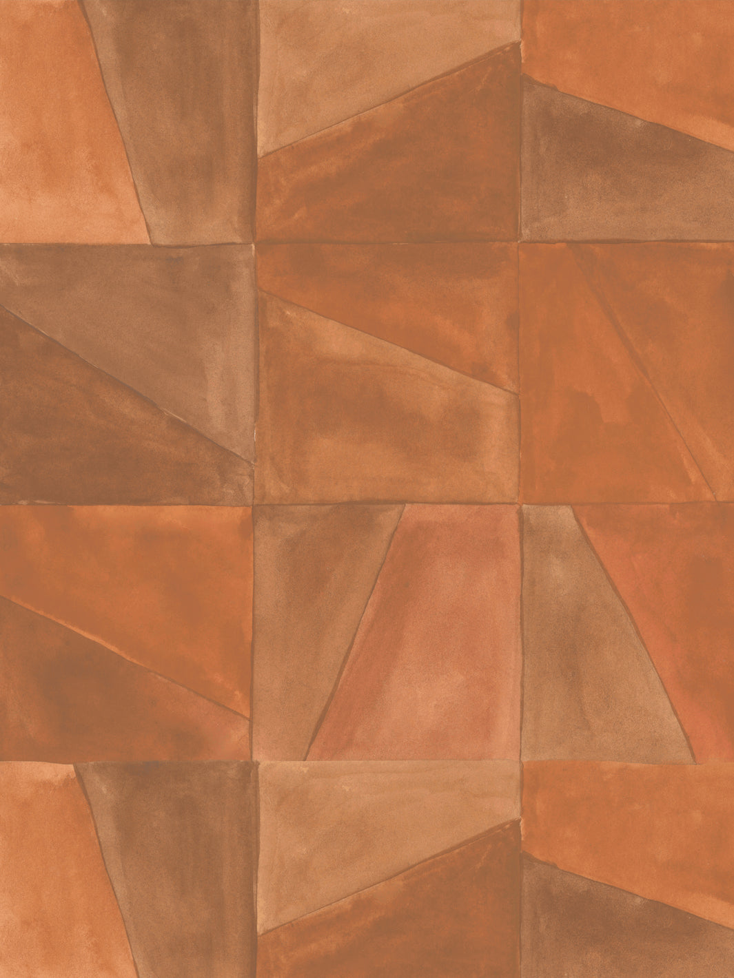 'Desert Clay' Wallpaper in Terracotta - Detail Close-Up
