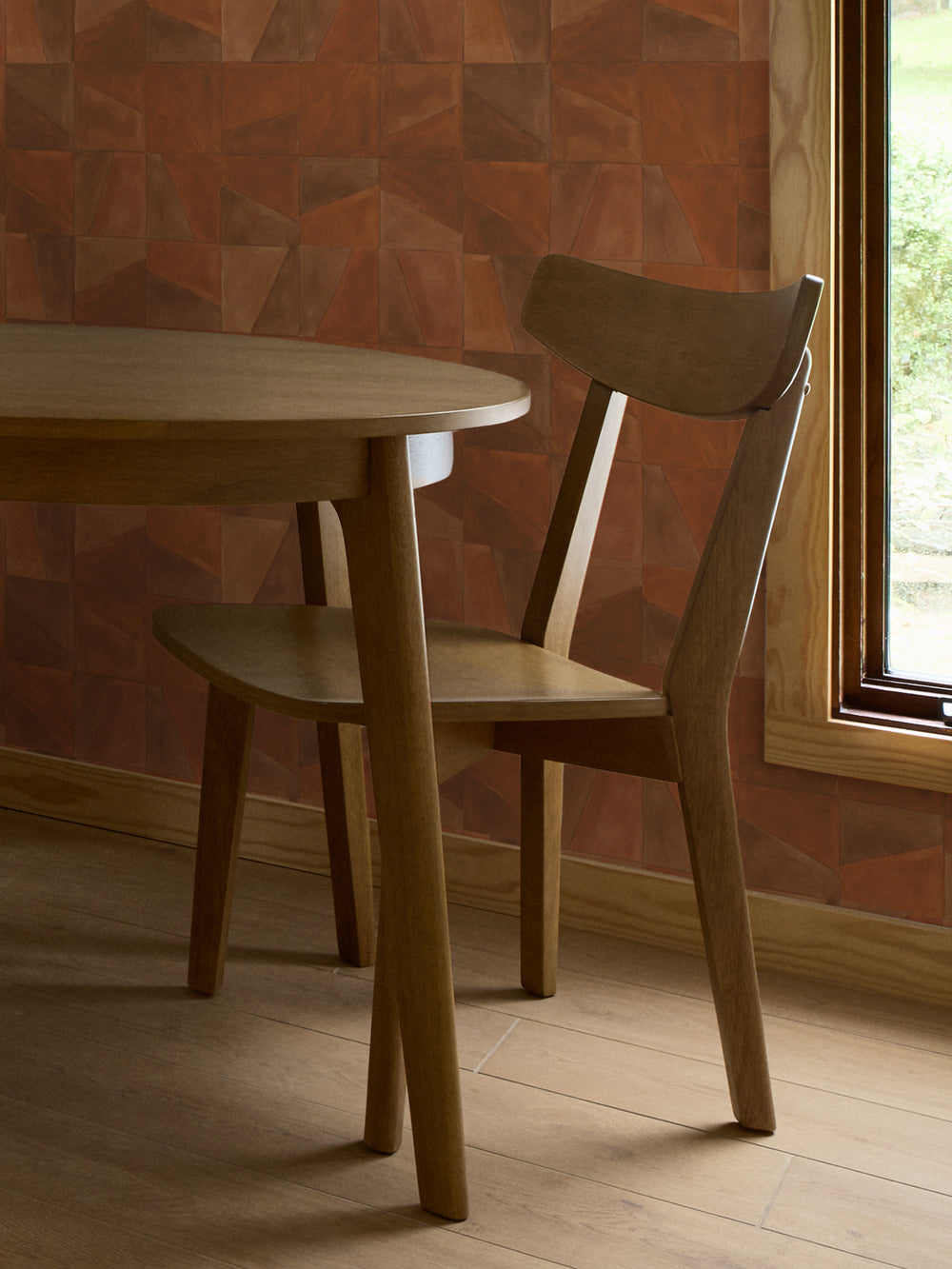'Desert Clay' Wallpaper in Terracotta - Room Scene
