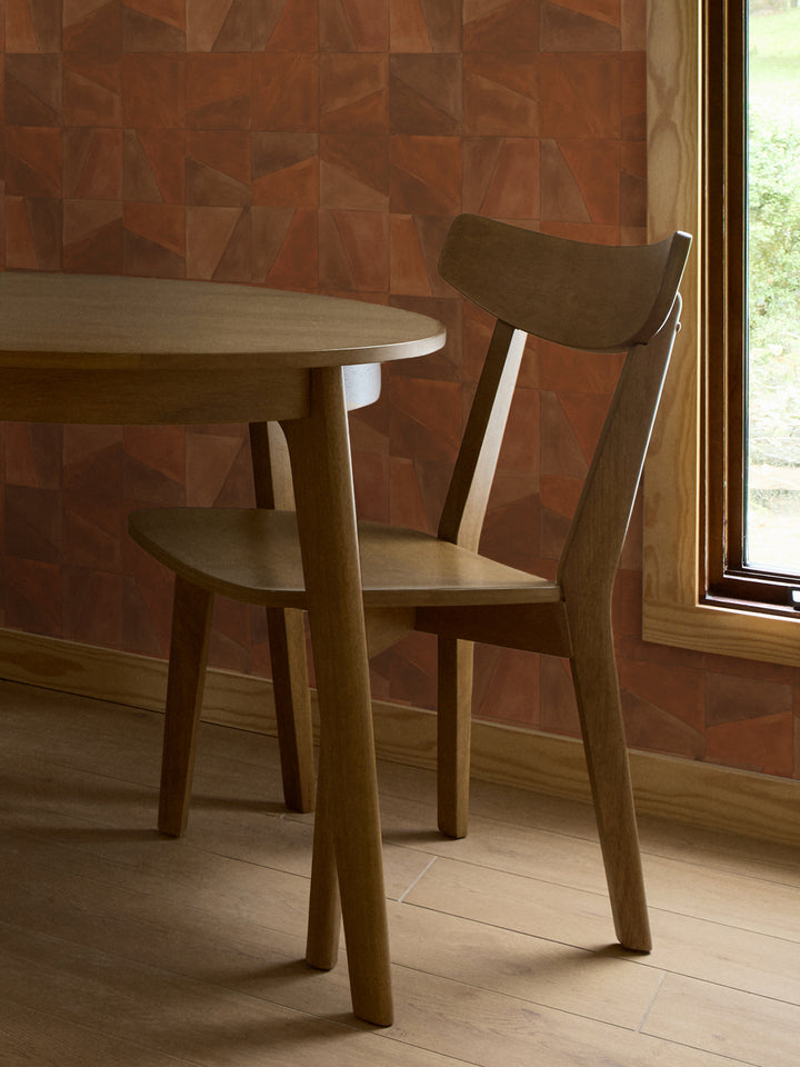 'Desert Clay' Wallpaper in Terracotta - Room Scene