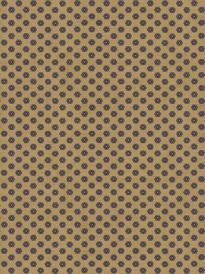 ditsy flower wallpaper by chris benz blue red on brown