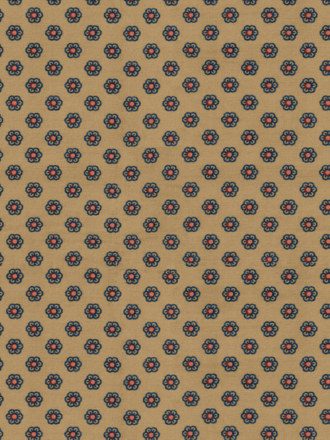 ditsy flower wallpaper by chris benz blue red on brown