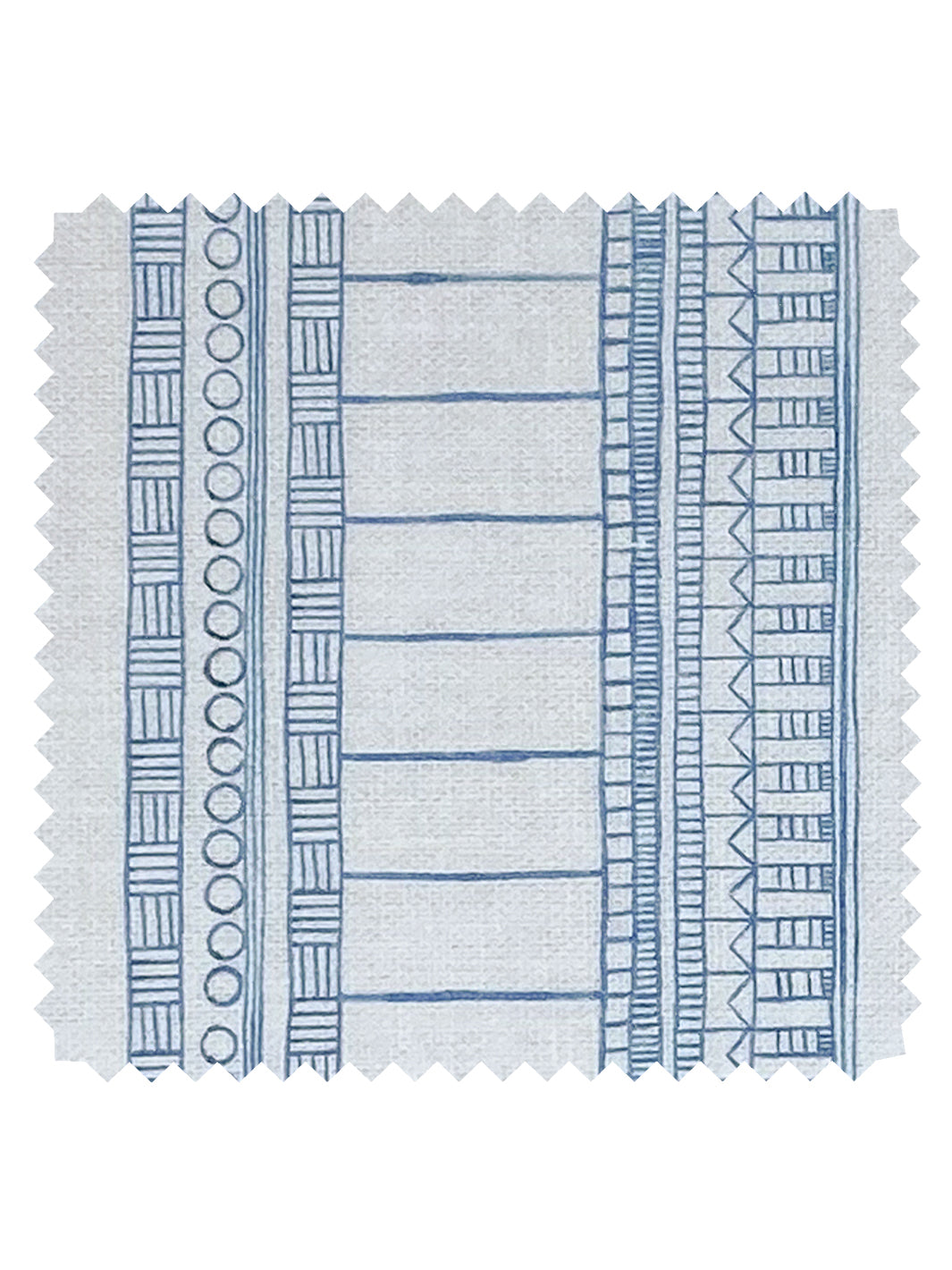 'Doodle Stripe' Linen Fabric by Nathan Turner - Blue