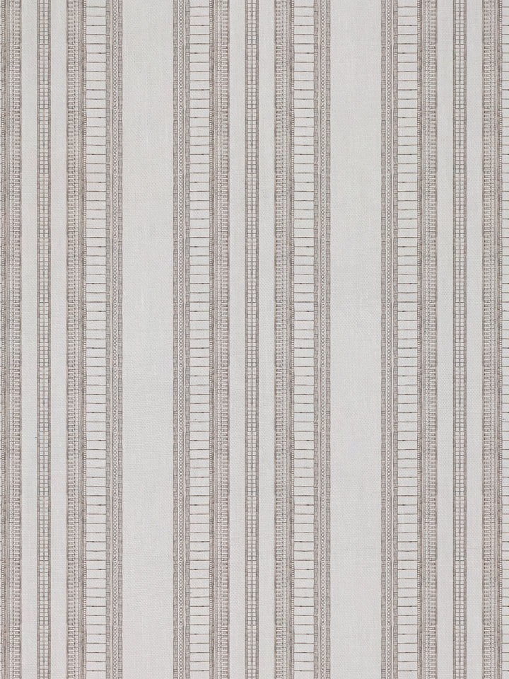 doodle stripe linen fabric by nathan turner brown
