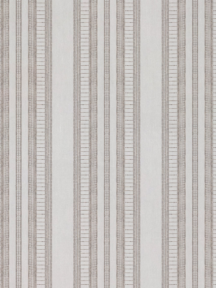 doodle stripe linen fabric by nathan turner brown