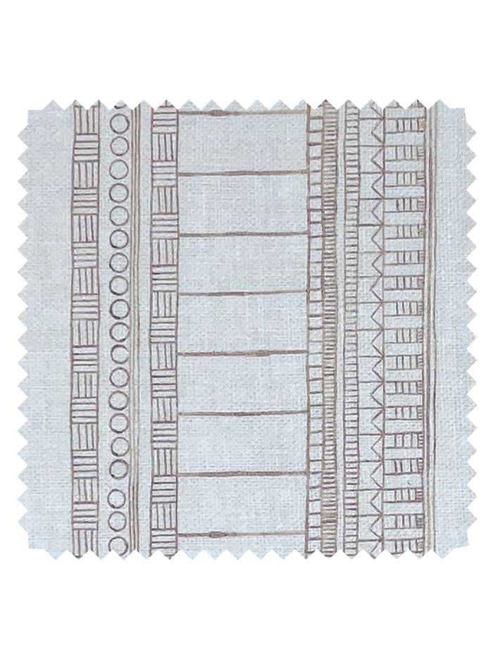 Doodle Stripe' Linen Fabric by Nathan Turner - Neutral