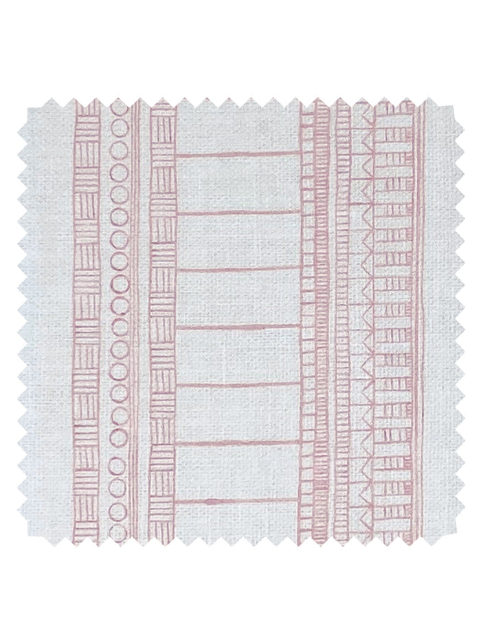 Doodle Stripe' Linen Fabric by Nathan Turner - Pink