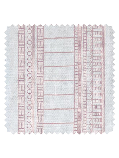 'Doodle Stripe' Linen Fabric by Nathan Turner - Pink