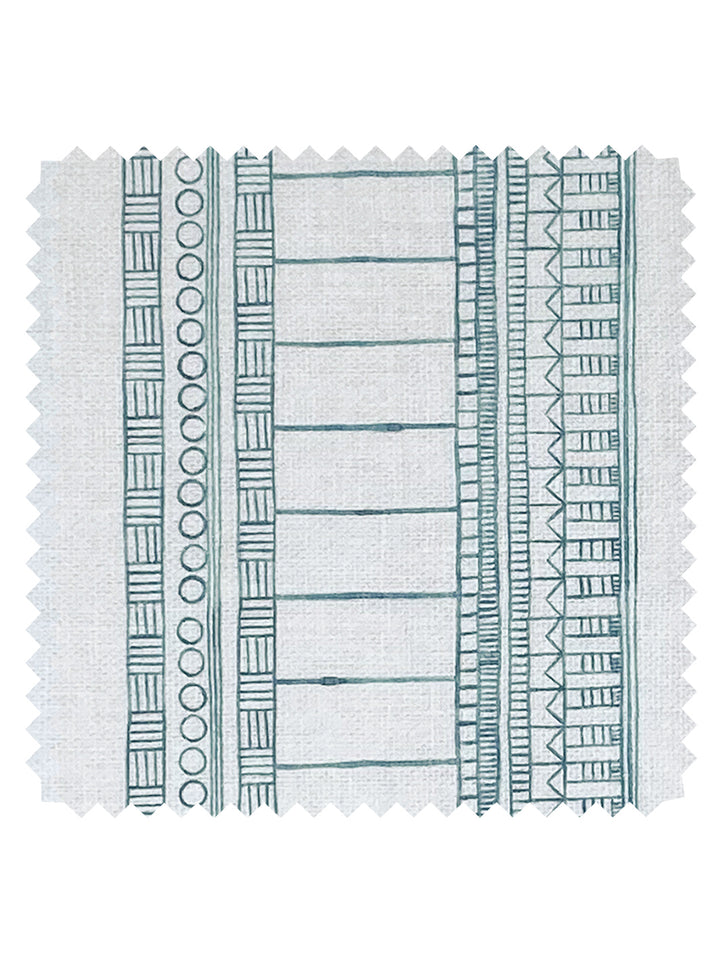 doodle stripe linen fabric by nathan turner sage