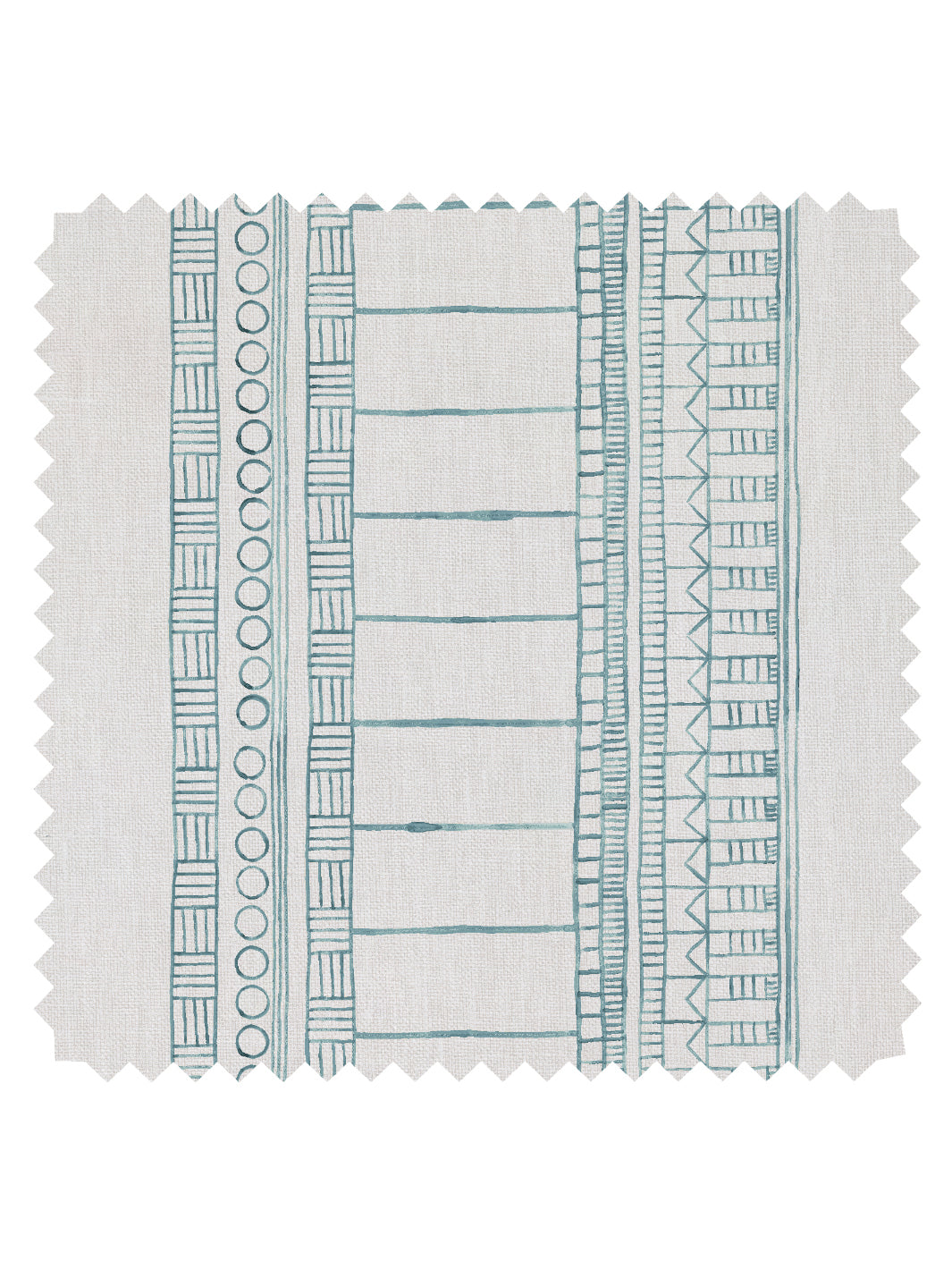 'Doodle Stripe' Linen Fabric by Nathan Turner - Seafoam