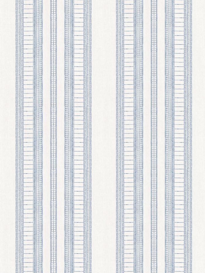 'Doodle Stripe' Wallpaper by Nathan Turner - Blue