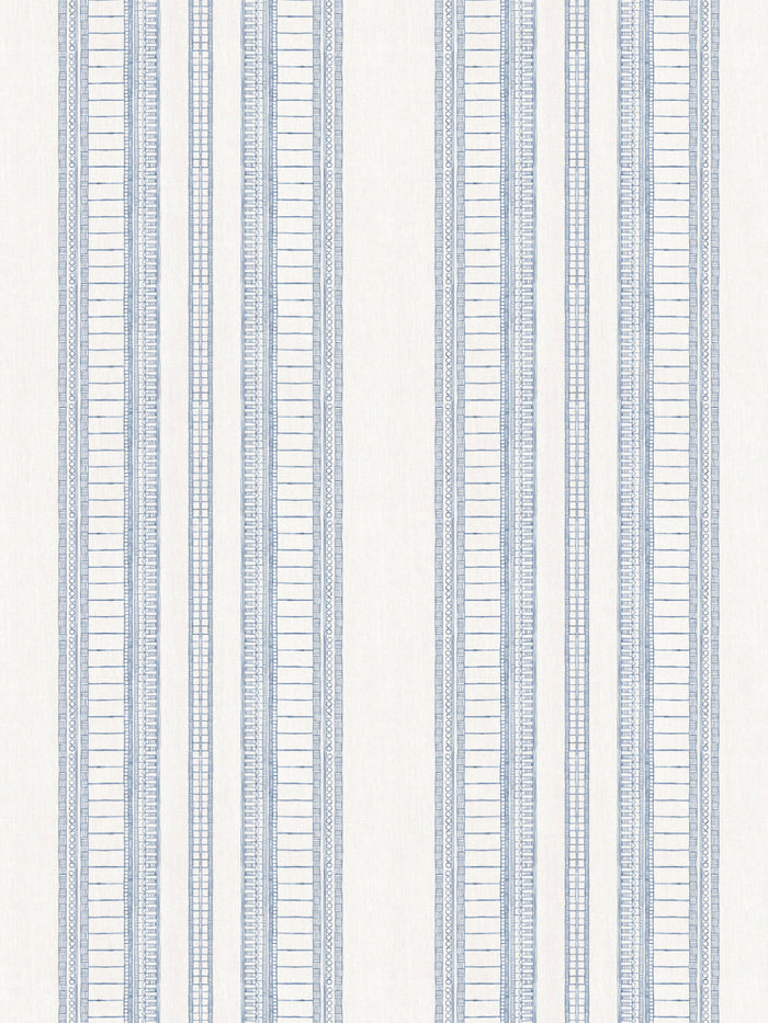 'Doodle Stripe' Wallpaper by Nathan Turner - Blue