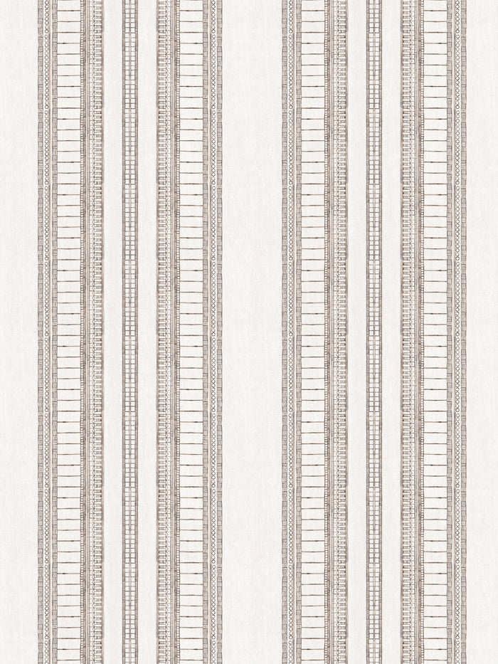 'Doodle Stripe' Wallpaper by Nathan Turner - Brown