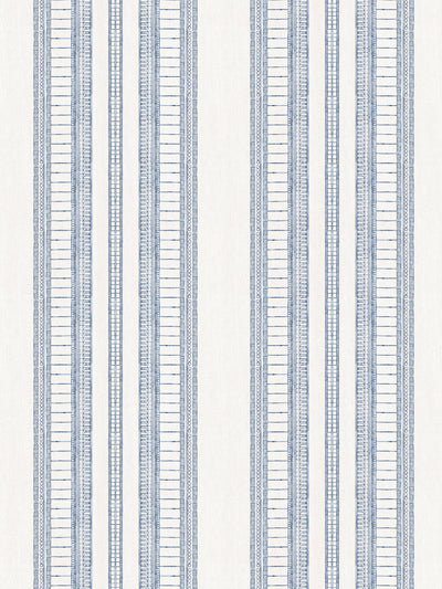 'Doodle Stripe' Wallpaper by Nathan Turner - Dark Blue