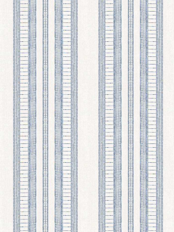 'Doodle Stripe' Wallpaper by Nathan Turner - Dark Blue