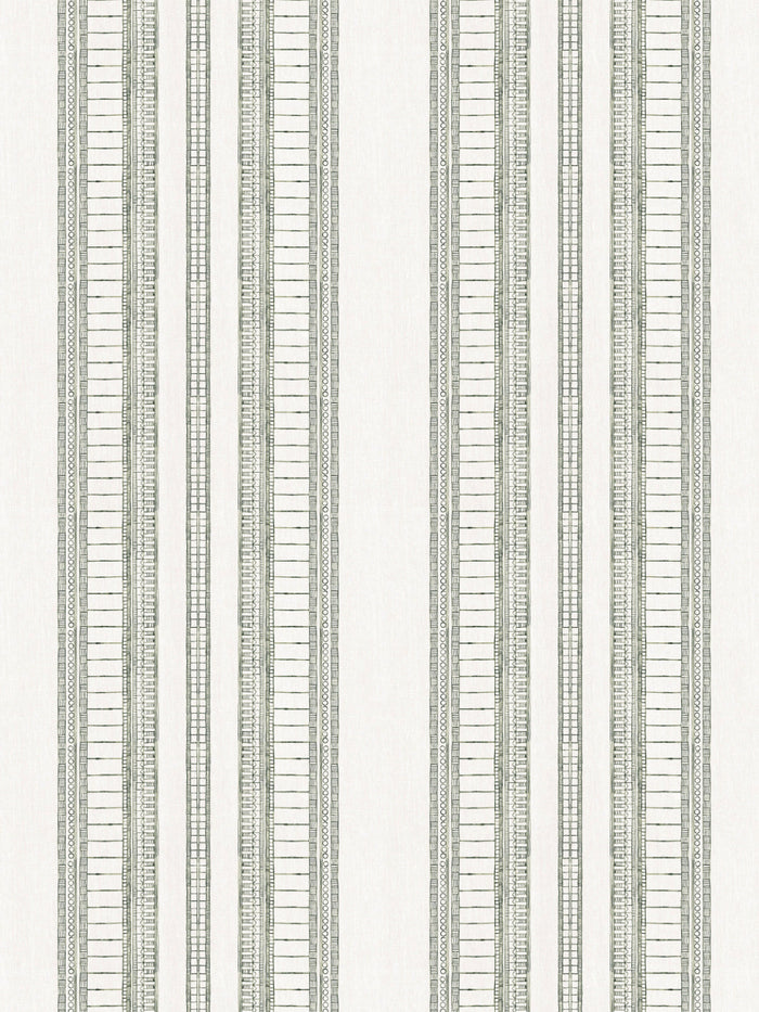 'Doodle Stripe' Wallpaper by Nathan Turner - Green