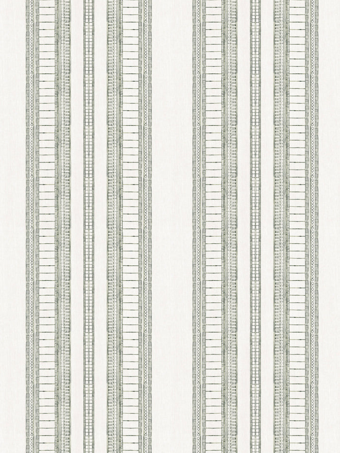 'Doodle Stripe' Wallpaper by Nathan Turner - Green