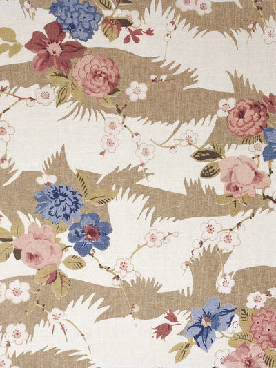 'Dora Chintz' Linen Fabric by Nathan Turner - Mustard