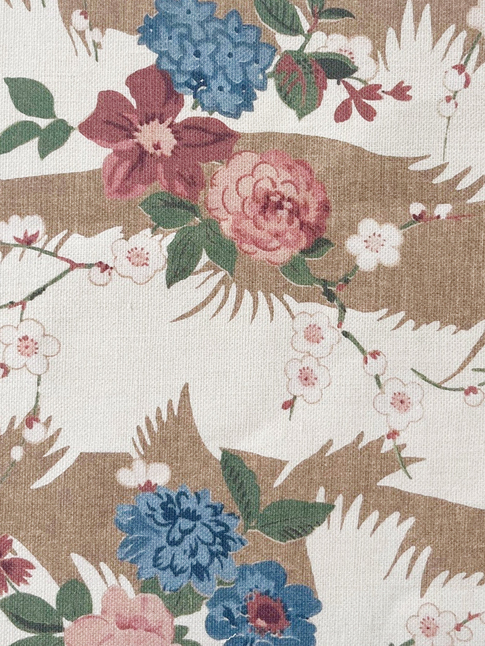 dorachintz linen fabric by nathan turner saddle green