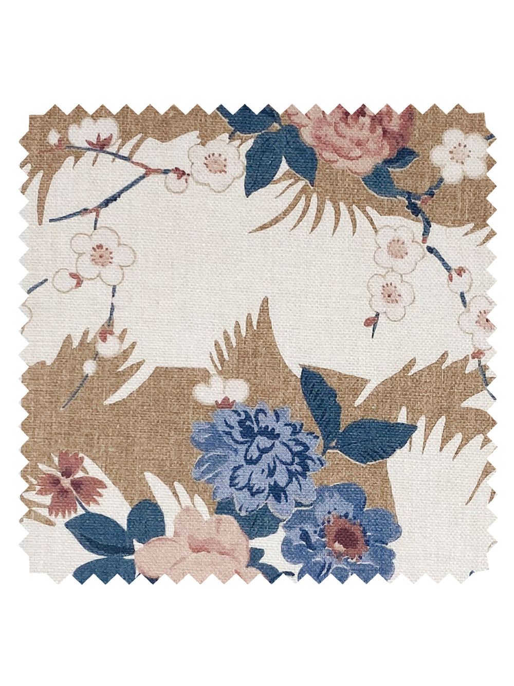 dorachintz linen fabric by nathan turner saddle pink