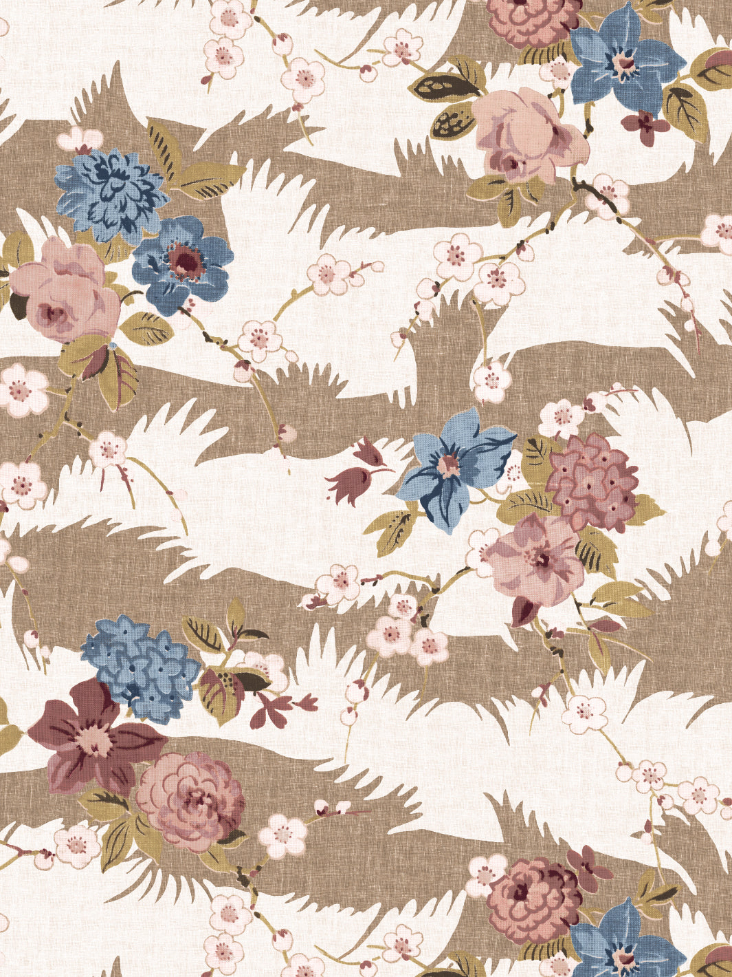 'Dora Chintz' Wallpaper by Nathan Turner - Mustard