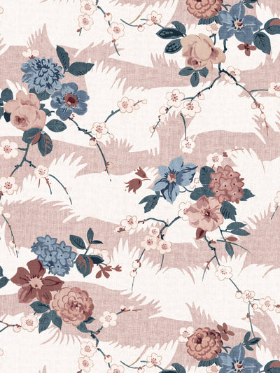 dora chintz wallpaper by nathan turner pink blue