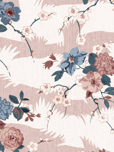 dora chintz wallpaper by nathan turner pink blue
