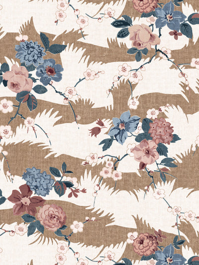 'Dora Chintz' Wallpaper by Nathan Turner - Saddle Pink