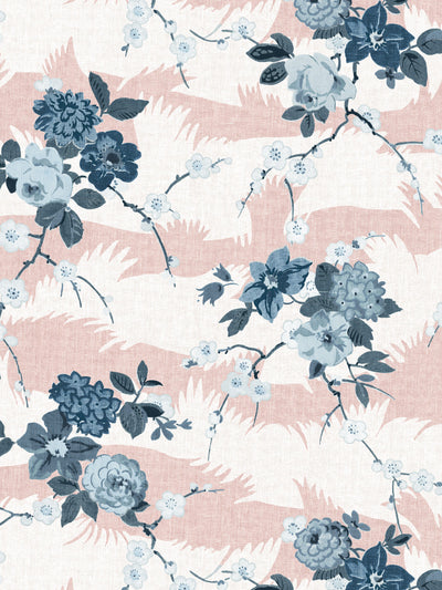 'Dora Chintz' Wallpaper by Nathan Turner - Shell Blue