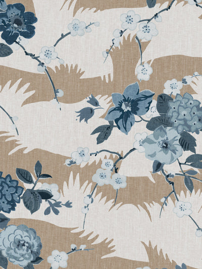 'Dora Chintz' Wallpaper by Nathan Turner - Taupe Blue