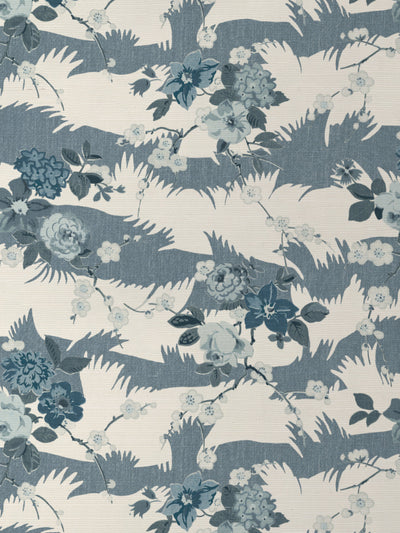 dora chintz grasscloth wallpaper by nathan turner blues